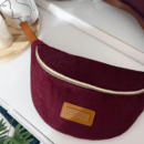 sac banane fait main velours bordeaux