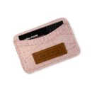 porte carte cuir reptile rose